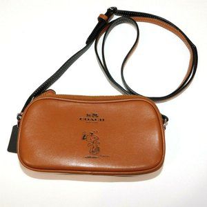Coach X Peanuts Snoopy Camel Crossbody mini Purse